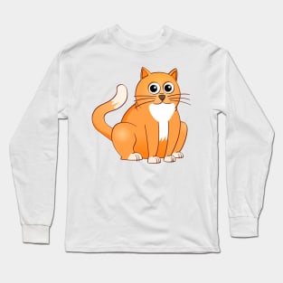 The Happy orange cat illustration. Long Sleeve T-Shirt